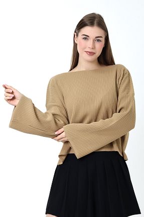 بلوز قهوه ای زنانه Saç Örgü Devinka - کد 894063594