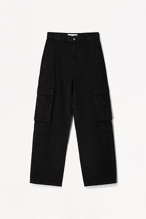 شلوار مشکی مردانه پنبه ای Bershka - کد 894063484