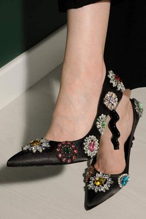 کفش استایلیتو مشکی پاشنه نازک lescarpe - کد 895428132