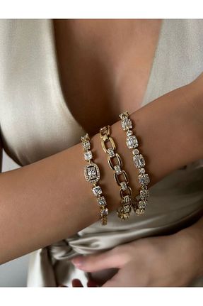 دستبند استیل (فولاد) زرد زنانه استیل (فولاد) biralışveriş - کد 894068331