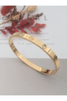 دستبند استیل (فولاد) طلائی زنانه استیل ضد زنگ Siya Silver - کد 833507024