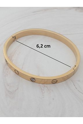دستبند استیل (فولاد) طلائی زنانه استیل ضد زنگ Siya Silver - کد 833507024