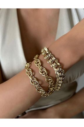 دستبند استیل (فولاد) زرد زنانه استیل (فولاد) biralışveriş - کد 894079851