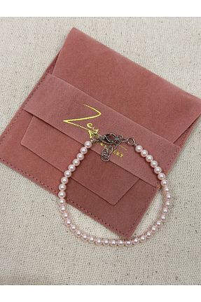 دستبند مروارید صورتی مروارید آب شیرین Zey Jewellery - کد 892259388