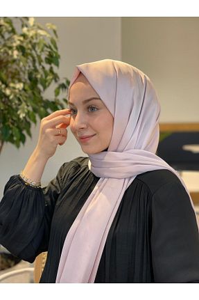 شال صورتی زنانه پلی ساتن Sima - کد 735203415