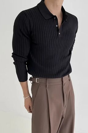 پلیور مشکی مردانه ساده Tarz Cool - کد 864657883