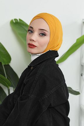 کلاه شنای حجاب زرد زنانه Aisha