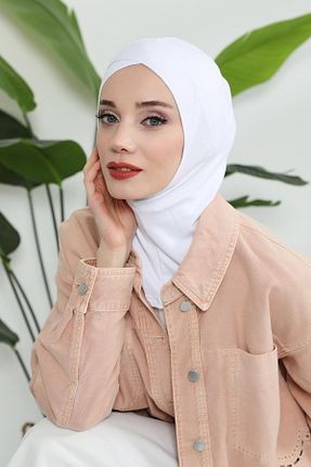 کلاه شنای حجاب سفید زنانه Aisha