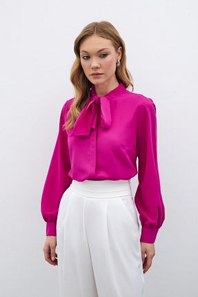 پیراهن صورتی زنانه رگولار Sateen - کد 322645242