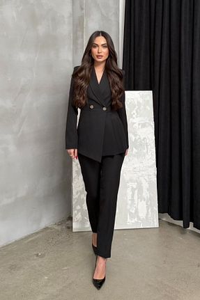 ست بالاتنه و پائین تنه مشکی زنانه بافتنی msm fashion - کد 894136657
