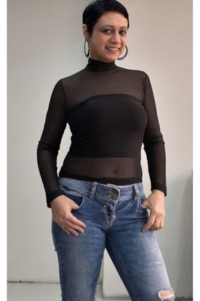 بلوز مشکی زنانه ساده Mertcan Butik - کد 896014348