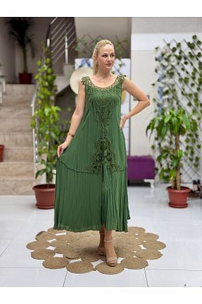 لباس سبز زنانه بافتنی Punta Otantik - کد 894168870