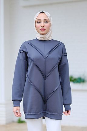 تونیک حجاب آبی زنانه بافتنی LOCCO - کد 894161607