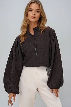 پیراهن قهوه ای زنانه رگولار VAGGON - کد 894187629
