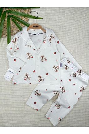 ست لباس راحتی سفید بچه گانه طرح دار Murat Baby - کد 894196314