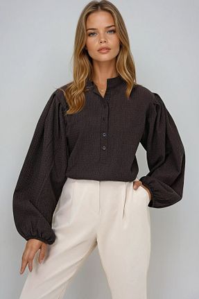 پیراهن قهوه ای زنانه رگولار VAGGON - کد 894187629