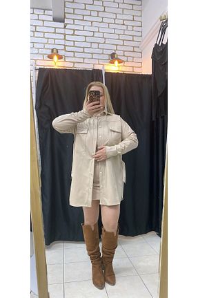 ترنچکت بژ زنانه بدون آستر TUBA TOPTAŞ - کد 896019893