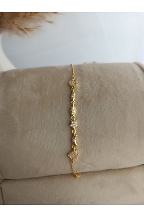 دستبند نقره طلائی زنانه 925 عیار Silverbyfurkan - کد 892569222