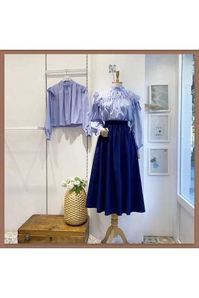 دامن حجاب سرمه ای زنانه کلوش LaMatilda Lingerie - کد 861778024