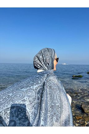 شال آبی زنانه پنبه ای Modechic Collection - کد 894354855