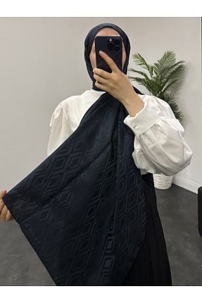 شال سرمه ای زنانه پنبه پلی استر Liyase Moda - کد 894282694