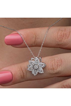 گردنبند نقره رنگی زنانه 925 عیار Gumush - کد 799464174