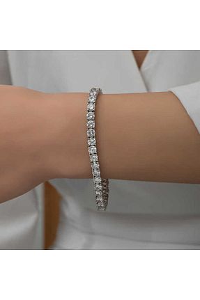 دستبند نقره زنانه 8 عیار Gumush - کد 810342214