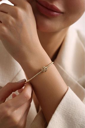 دستبند طلا رنگی زنانه 14 عیار Sembol Gold - کد 896051836