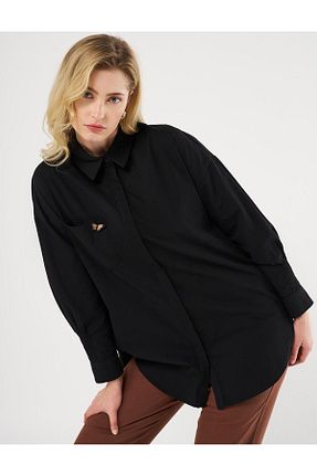 تونیک حجاب مشکی پنبه ای Kayra - کد 894326681