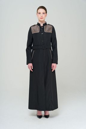ترنچکت مشکی زنانه پلی استر Olcay - کد 822945776