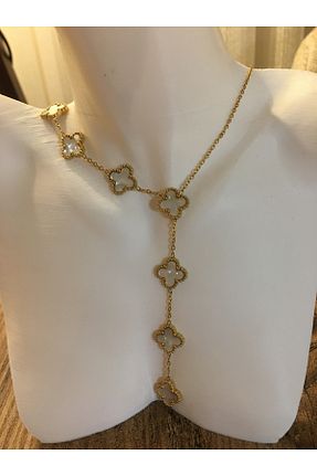 گردنبند استیل ( فولاد ) سفید زنانه استیل (فولاد) GUNESTAKI - کد 894452361