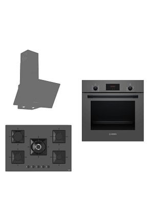 ست هود و اجاق گاز طوسی گارانتی نمایندگی رسمی Bosch - کد 894443042