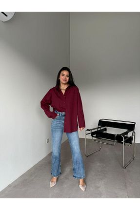 شلوار جین آبی زنانه پاچه گشاد Bade Butik - کد 893249528