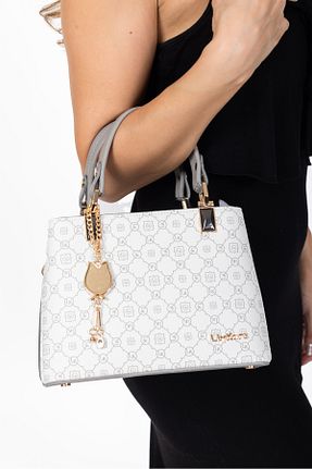 کیف دوشی سفید زنانه چرم مصنوعی LivKors - کد 894463365