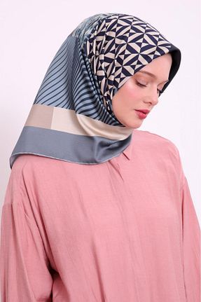 روسری طوسی پلی استر Themizel - کد 894469086