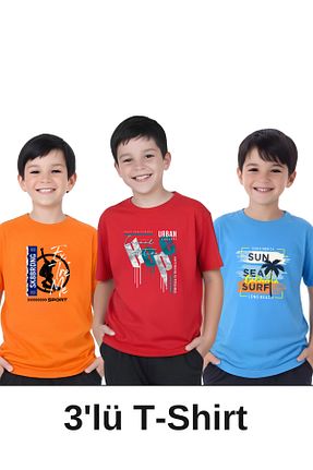 تیشرت رنگی بچه گانه رگولار panios kids - کد 896106714