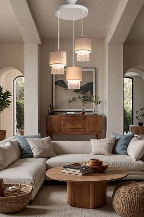 لوستر نباتی پارچه AG LightDesign - کد 875748969