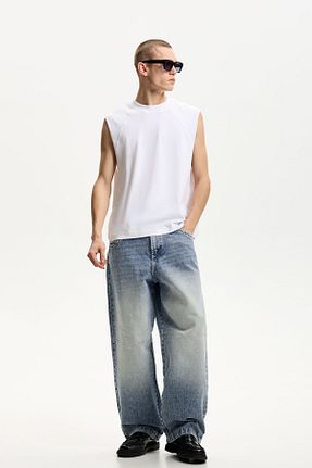 شلوار جین آبی مردانه رگولار Bershka - کد 894490989