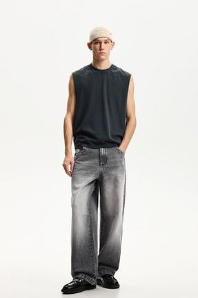 شلوار جین طوسی مردانه رگولار Bershka - کد 894492597