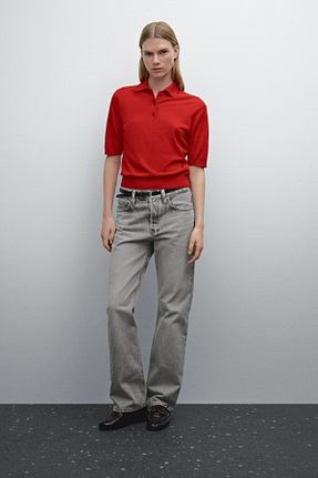 پلیور قرمز زنانه ساده Massimo Dutti - کد 894493295