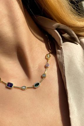 گردنبند نقره طلائی زنانه 925 عیار Spossy Silver Jewelry - کد 894491704