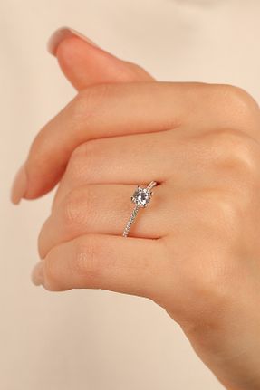 انگشتر طلا سفید زنانه 8 عیار Çgk Çiğdem Gürel Kuyumculuk - کد 894477490