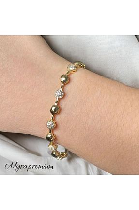 دستبند استیل (فولاد) زرد بچه گانه استیل ضد زنگ Myra - کد 894493667