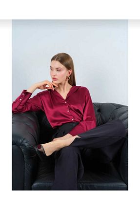 پیراهن زرشکی زنانه رگولار TSHIRTHOME - کد 894509266