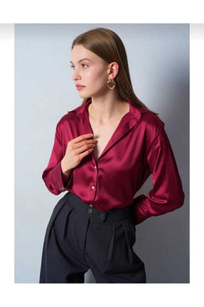 پیراهن زرشکی زنانه رگولار TSHIRTHOME - کد 894509266