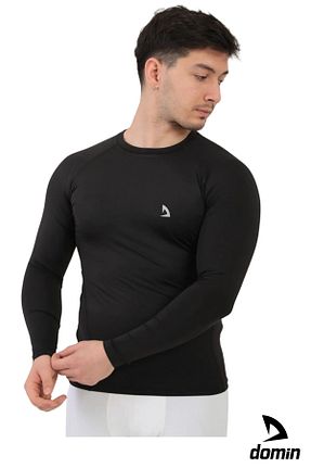 بادی اسپرت مشکی مردانه پلی استر DOMİN SPOR - کد 820982279