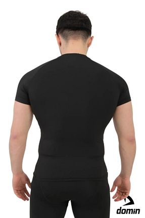 بادی اسپرت مشکی مردانه پلی استر DOMİN SPOR - کد 820995228