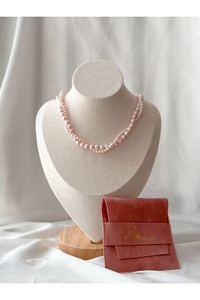 گردنبند مروارید صورتی مروارید آب شیرین Zey Jewellery - کد 887175416