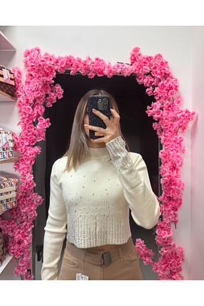 پلیور بژ زنانه چاپی Minaboutiique - کد 894532902