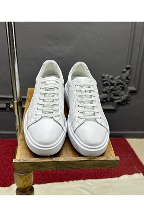 کفش اسنیکر سفید مردانه چرم اصل Altınyıldız Classics - کد 894540695